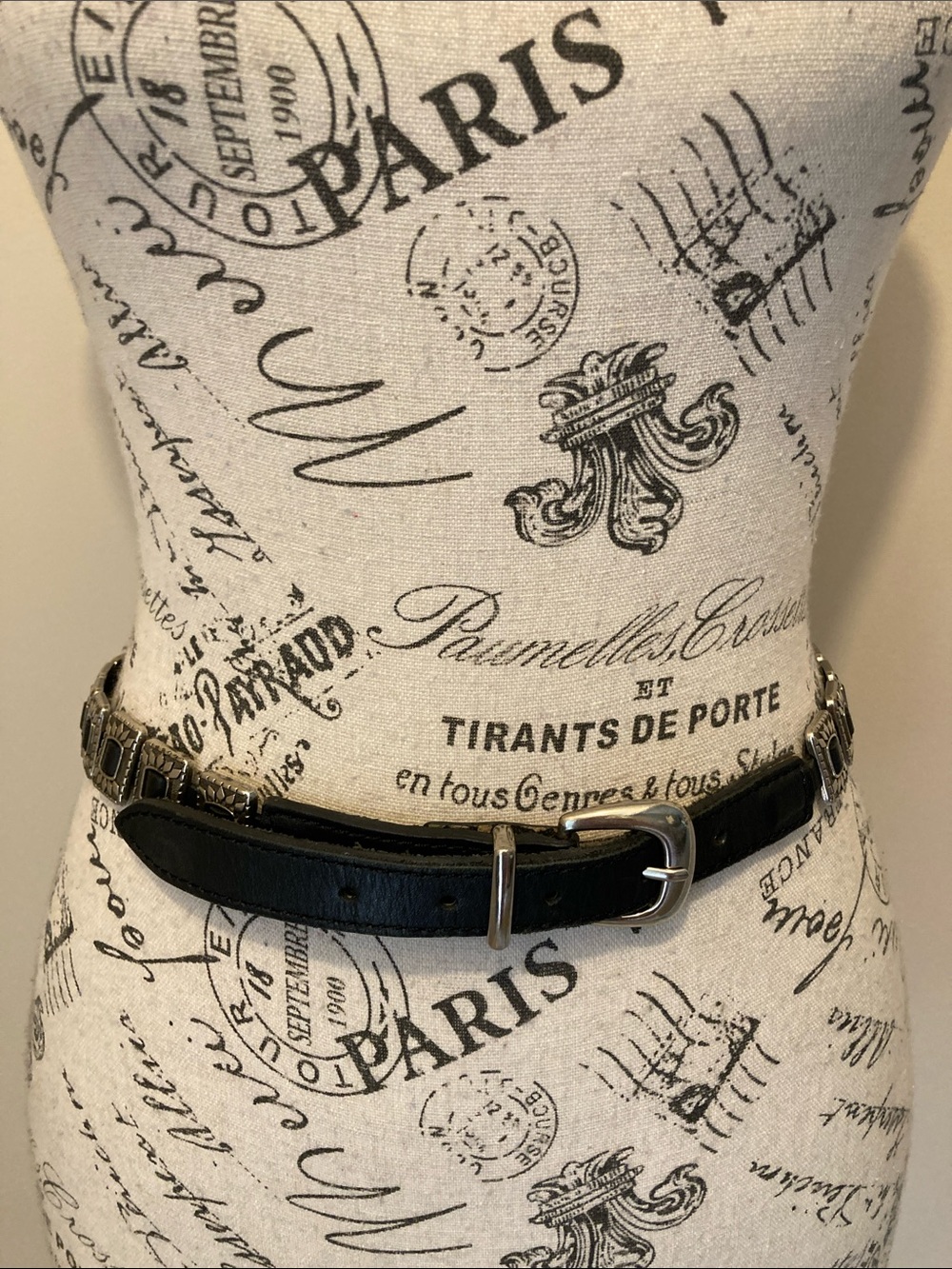 Style & Co. Black Belt with Silver Hardware Sz S